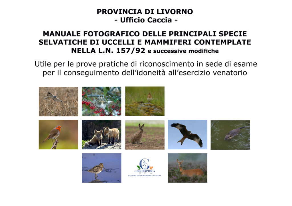 Manuale fotografico principali specie selvatiche